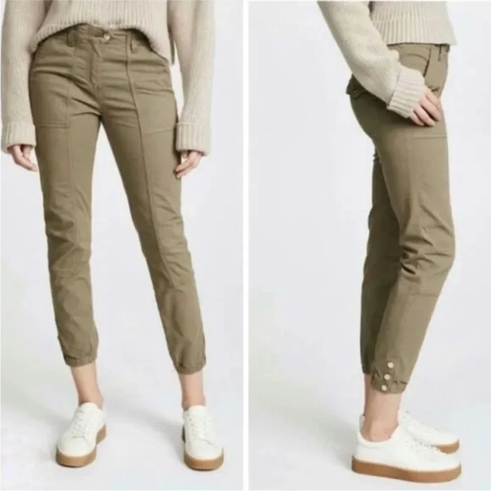 Veronica Beard Field 9.5” Cargo Pants in Army - Picture 2 of 8